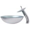 Novatto ARGENTO Glass Vessel Bathroom Sink Set, Chrome NSFC-7032001CH - alternate 2
